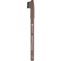 Blonde Essence Eyebrow Designer pencil with built-in brush cap, sleek brown design with white text.