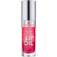 Essence Hydra Kiss Lip Oil 03 Pink Champagne, 4 ml, in a clear tube with silver cap and pink liquid.