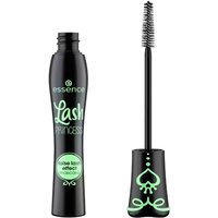 Black Essence Lash Princess mascara with green lettering and a curved wand brush, 12 ml tube.