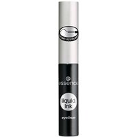 Black and silver Essence Liquid Ink Eyeliner 01, 3 ml, with precision brush tip and sleek cylindrical design.