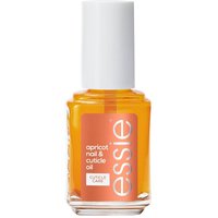 Essie Apricot Cuticle Oil 13.5 ml in a clear square bottle with white cap and orange label.