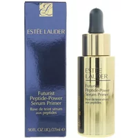 Estée Lauder gold bottle serum primer with dropper, blue box packaging, 27ml.