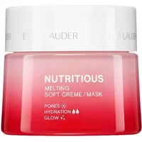 Red and white Estée Lauder Nutritious Melting Soft Creme Mask Moisturiser 50ml jar with silver lettering.