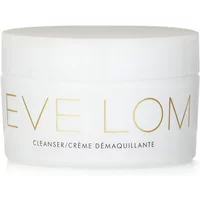 White Eve Lom Cleanser jar, gold lettering, 100ml size, round shape, minimalist design.