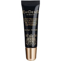 Black tube of EviDenS de Beauté lip treatment with gold cap and crest design.