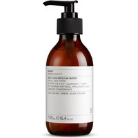 Amber bottle of Evolve Beauty Deep Clean Micellar Water, 190ml, with black pump dispenser and white label.