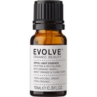 Evolve Organic Beauty Joyful Light Essence 10ml in amber glass bottle with black cap and white label.