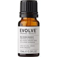 Evolve Organic Beauty Wild Divine Essence 10ml in amber glass bottle with black cap and white label.