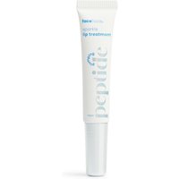 White tube of Face Facts Peptide Sparkle Lip Treatment, iridescent design, 10 ml, with blue text and screw cap.