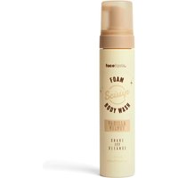 Vanilla-colored Face Facts Scuup Foam Body Wash, 240 ml, with brown cap and elegant label design.