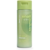 Green Face Facts Snail Mucin Bounce Jelly Cleanser bottle, 200 ml, with flip-top cap and circular design.