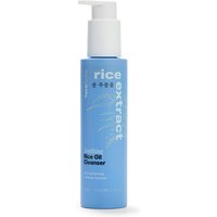 Blue Face Facts Soothing Rice Oil Cleanser bottle, 150 ml, with white pump and rice extract label design.