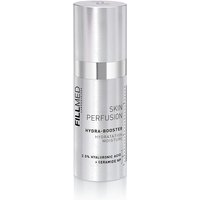 Silver FILLMED Skin Perfusion Hydra-Booster bottle, sleek design with black text and a smooth cylindrical cap.