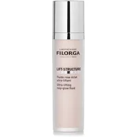 Filorga Lift-Structure Radiance 50ml bottle, sleek silver cap, frosted pink container with black text.