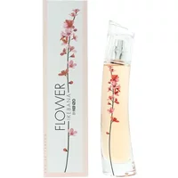 Kenzo Ikebana Sakura Eau De Parfum 40ml with curved glass bottle, pink floral design, and matching box.
