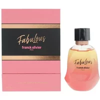Pink and black Franck Olivier Fabulous Eau De Parfum bottle with matching box, gold text accents.