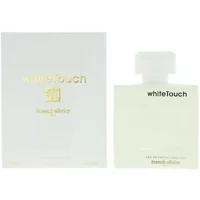 White square bottle of Franck Olivier White Touch Eau De Parfum, 100ml, with matching white box and gold accents.