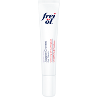 Frei Ol Skincare Hydrolipid Smoothing Eye Cream 15ml in a white tube with blue and red text.