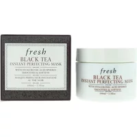 Fresh Black Tea Instant Perfecting Mask 100ml in white jar with black lid, next to matching black box.