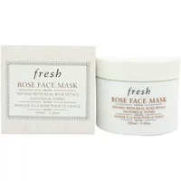 White jar of Fresh Rose Face Mask 100ml with matching box, featuring elegant typography and minimalist design.