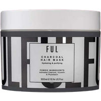 FUL Charcoal Hair Mask 300ml in a black and white jar with bold lettering and a white lid.