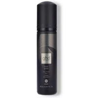 Black GHD Body Goals Total Volume Foam bottle with silver logo and text, sleek cylindrical design.