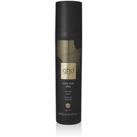 Black GHD Curl Hold Spray bottle, 120ml, with gold label and black cap.