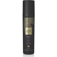 Black cylindrical bottle of ghd Pick Me Up Spray 120ml with gold accents and logo.