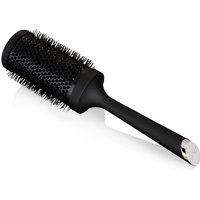 Black ceramic radial hair brush with 55mm barrel, vented design, and sleek handle with silver end cap.