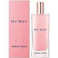 Giorgio Armani My Way Eau De Parfum 15ml, pink bottle with blue cap and matching pink box.