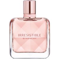 Pink Givenchy Irresistible Eau de Parfum Spray 50ml in a square glass bottle with a rose gold cap.