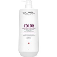 White Goldwell Dual Senses Color Brilliance Conditioner bottle with pump, 1000ml, purple and black text.