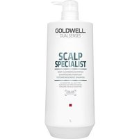 Goldwell Dual Senses Scalp Specialist Deep Cleansing Shampoo 1000ml, white bottle with pump dispenser and green text.