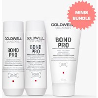 Goldwell Dualsenses Bond Pro mini bundle with two white bottles and one tube, featuring red and black text.