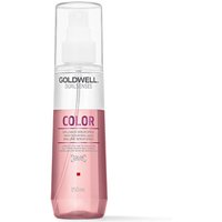 Goldwell Dualsenses Color Brilliance Serum Spray 150ml, clear bottle with pink label and white pump dispenser.