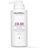 White Goldwell Dualsenses Colour 60 Second Treatment bottle with pump, purple text, and 500ml capacity.