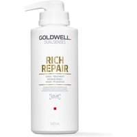 Goldwell Dualsenses Rich Repair 60 Second Treatment 500ml, white bottle with pump and gold text.