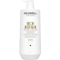 Goldwell Dualsenses Rich Repair Conditioner 1000ml, white bottle with pump, gold and black text.