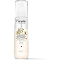 Goldwell Dualsenses Rich Repair Serum Spray 150ml, clear bottle with gold label and white pump nozzle.