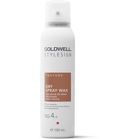 Goldwell StyleSign Dry Spray Wax 150ml, white can with brown label, black text, and gray cap.