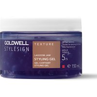 Goldwell StyleSign Lagoom Jam Styling Gel 150ml, purple jar with white lid and brown label detailing hold level 5.