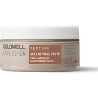 Goldwell StyleSign Mattifying Paste 100ml in a beige jar with a brown label and white text.