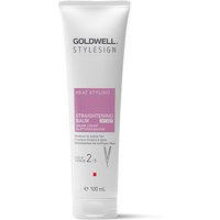White Goldwell StyleSign Straightening Balm tube, 100ml, with pink label and black text.
