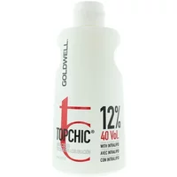 Goldwell Topchic 12% 40vol Cream Developer Lotion, white bottle with red and black text, 946ml capacity.