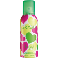 GOSH I Love Joy Deo Body Spray, 150 ml, with colorful heart design and green cap.