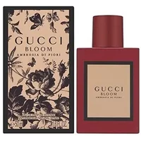 Gucci Bloom Ambrosia Di Fiori perfume, 50ml, red rectangular bottle with floral box design.
