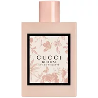 Pink Gucci Bloom Eau De Toilette 100ml bottle with floral label and black border.