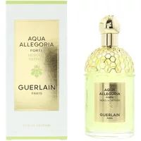 Guerlain Aqua Allegoria Forte Nerolia Vetiver Eau De Parfum 125ml, gold honeycomb cap, green liquid, gold label.