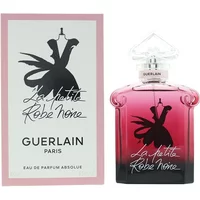 Guerlain La Petite Robe Noire Absolue perfume, 100ml, in gradient pink bottle with black dress silhouette and box.