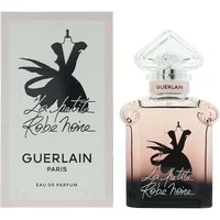 Guerlain La Petite Robe Noire perfume, 30ml, in a clear bottle with a black dress design and ornate cap.